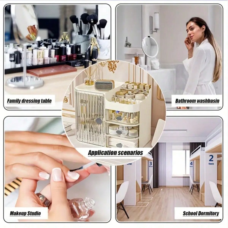 منظم مكياج كبير السعة مع أدراج - مراجعة Skincare B Erl وسعره