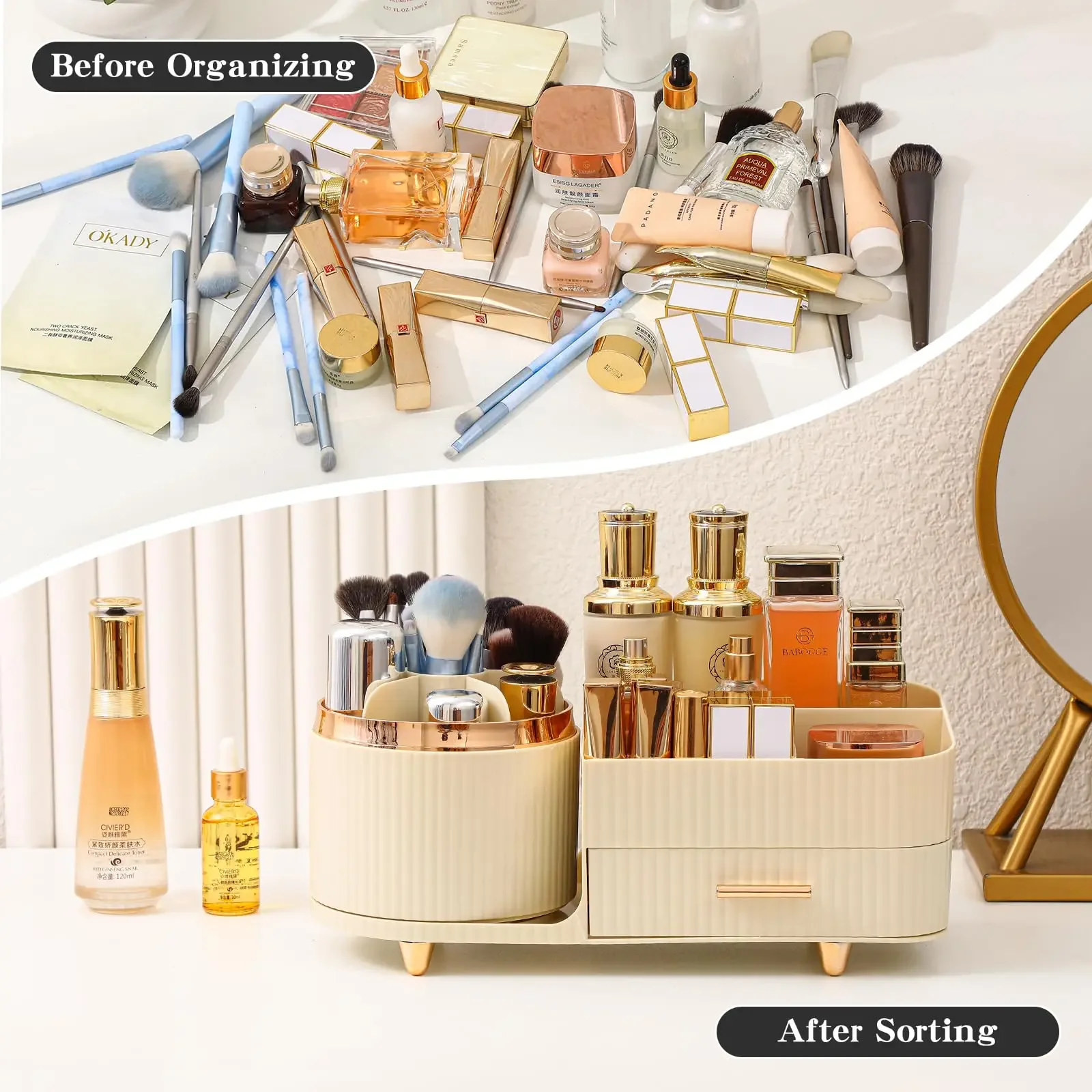 حامل فرشاة للمكياج سعة كبيرة م - مراجعة Skincare B Erl وسعره