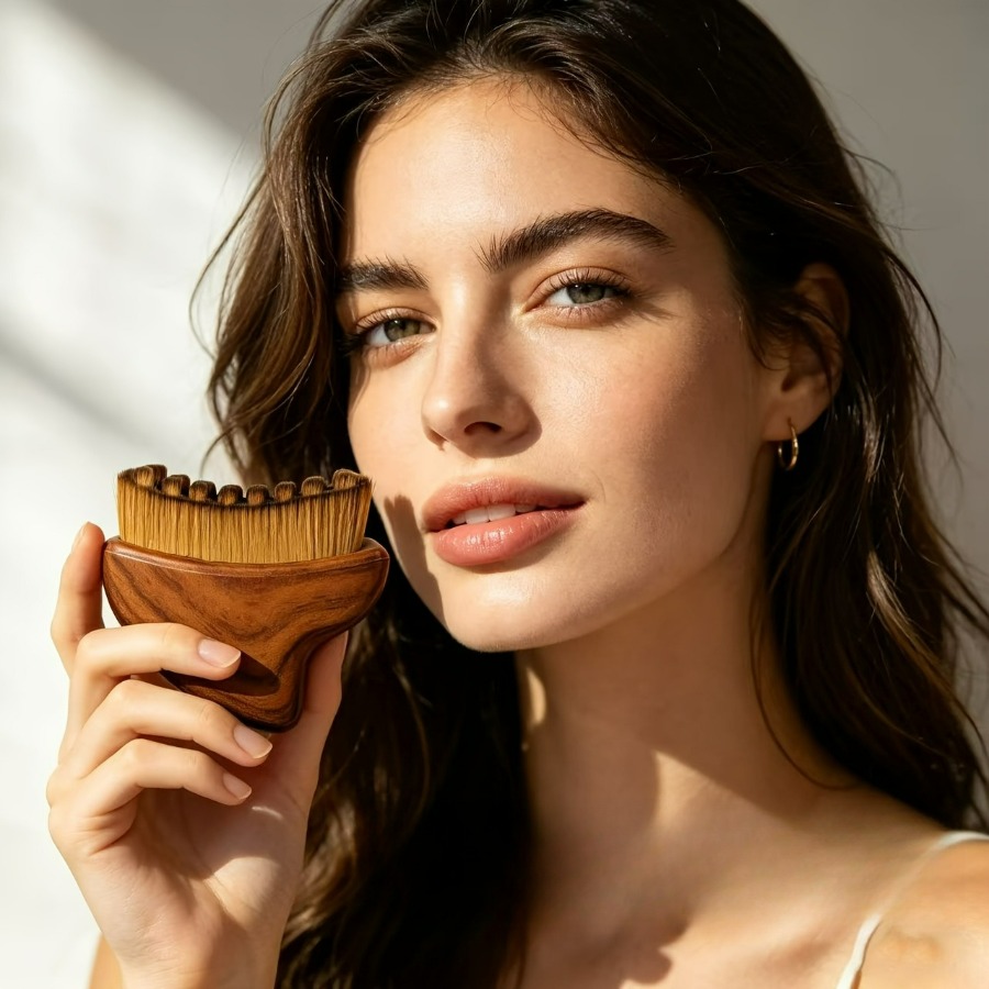 فرشاة تدليك الوجه، مقبض مائل ب - مراجعة Skincare B Erl وسعره
